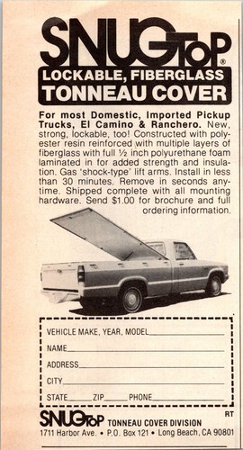 Snugtop tonneau cover vintage - tonneau,